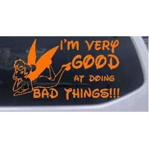 Tinkerbell Im Very Good At Doing Bad Things Funny Car Window Wall 