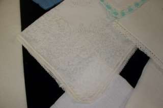   Vintage Hankies Some Handcrafted Crocheted & Embroidered Edges  