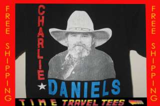 vintage CHARLIE DANIELS BAND NO SLACK FOR IRAQ T Shirt XL country 