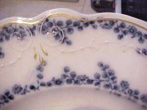 You are bidding on a FLOW BLUE PLATE in ALDINE pattern by GRINDLEY 