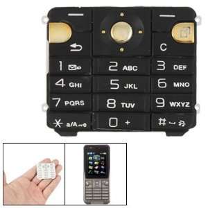  Gino Gold Tone Black Keypad Button Parts for Sony Ericsson 