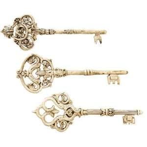  Key Style Wall Décor with Embossed Head Design and 