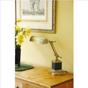   Fourteen Inch Shade Piano/Desk Lamp in Antique Brass