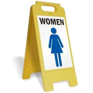  Women W/Graphic FloorBoss XL Floor Sign Plastic Folding 