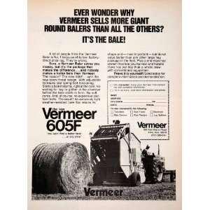  1978 Ad Vermeer Pella Iowa Baler Hay Agriculture Farming 
