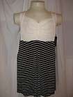 Vikki Vi Black White Stripe Slinky sleeveless Dress plus 0X ret$129 