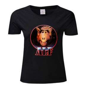 Alf Ladies Retro T Shirt 80s Nostalgia TV Characters  