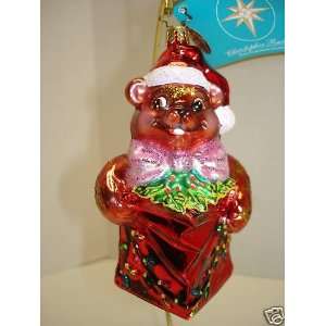   Radko 4.5 Cubby Surprise Christmas Bear Ornament