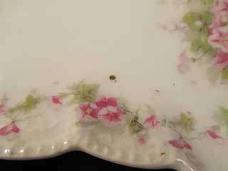 Limoges Porcelain Bassett Floral Bone Dishes VTG Dish Pink Flowers 