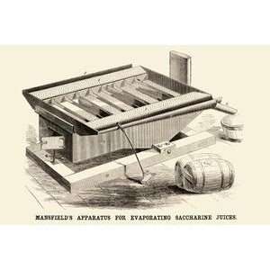 Mansfields Apparatus for Evaporating Saccharine Juices   12x18 Framed 