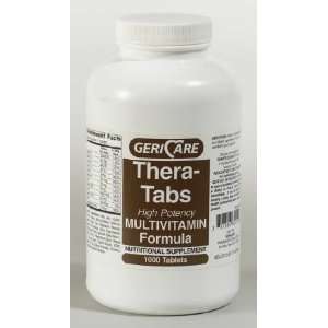   Thera Tabs High Potency Multivitamin Formula   100 Caplets/Bottle