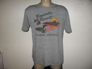 vintage 80s RAYON TRI BLEND RANDALLs RESORT MINNESOTA T Shirt LARGE 