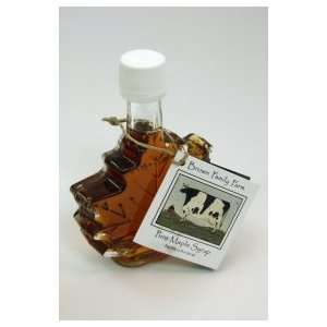 Brown Family Farm Pure Maple Syrup, US Grade A Dark Amber (leaf bottle 