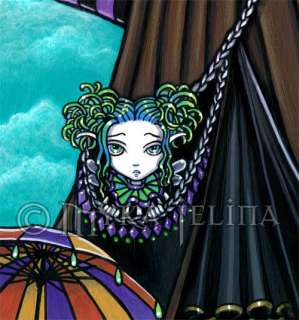 Victorian Steampunk Circus Fairy Art 13x19 PRINT Willow  