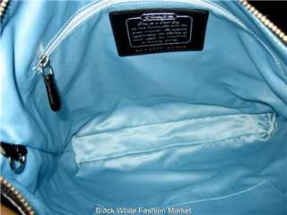 Nwt Coach SIGNATURE LUREX STRIPE black purse 12904 XL  