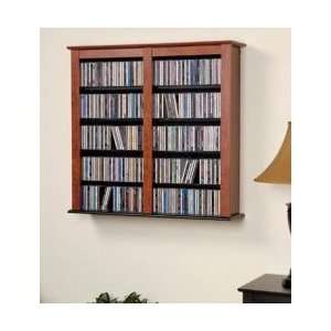   Wall CD DVD Media Storage (Cherry) (34 x 33 x 8.25)