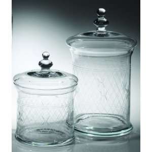 Apothecary Jar Elizabeth Crisscross Large