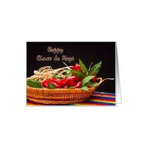  Cinco de Mayo   Hot Peppers   Bright Colors Card Health 