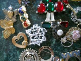 Big lot of vintage/estate pins 40 in all   big variety   great for 