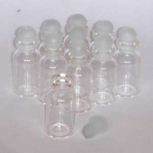 100 3ml Clear Glass Bottle Vial w/ Frosty Top 1.4 Tall  