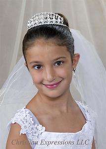 First Communion Tiara & Veil by Christian Expressions LLC Collection 