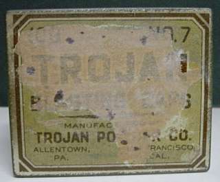 1930s Trojan Blasting Caps Tin 100 No. 7   Allentown, PA  