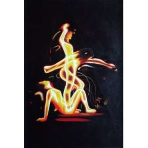  Contemporary Dancers with Illuminate Oil Painting 36 x 24 