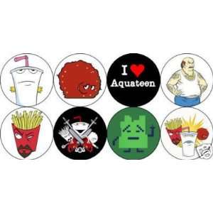  Set of 8 AQUA TEEN HUNGER FORCE Pinback Buttons 1.25 Pins 