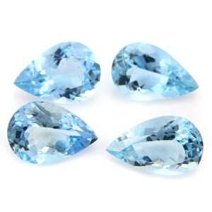 Natural Untreated Blue Aquamarine Gemstone Pear Cut 8.55cts 11*8mm 