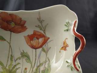   Poppy Butterfly Tray or Bowl~Verona, Italy~RARE DESIGN~MINT~  