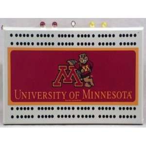 University of Minnesota Golden Gophers Cribbage Board  