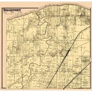  ROCKPORT TOWNSHIP OHIO (OH) LANDOWNER MAP 1876
