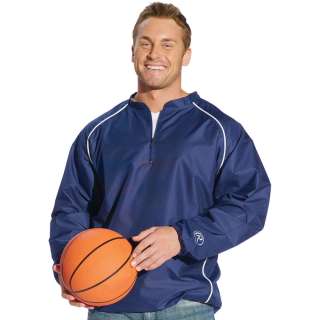 Rawlings Mens Quarter Zip Jacket with Piping 5 COLORS  