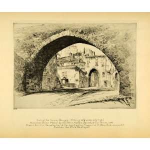   Perugia Arch Architecture   Orig. Tipped in Print