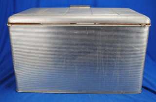 Vintage Old Aluminum Thermaster Poloron Cooler Camping Camper  