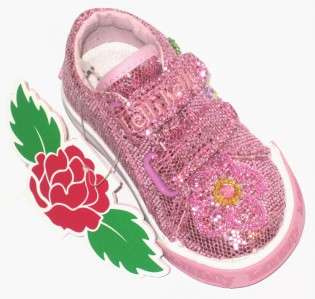 Lelli Kelly Fuchsia Glitter B Vel Pink Shoe VF1365 girl Hand Beaded 