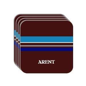 Personal Name Gift   ARENT Set of 4 Mini Mousepad Coasters (blue 