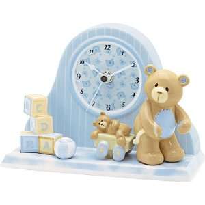 Baby Gund Bear Tales Blue Ceramic Nursery Clock 