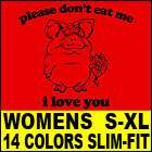 PLEASE DONT EAT ME T Shirt WOMENS funny vintage vegan  