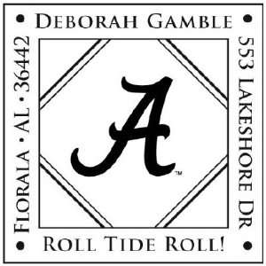  Alabama Script A Square Stamp Collegiate Snap Stamp 