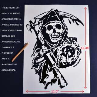 15 S.O.A. Sons of Anarchy Die Cut Decal Sticker vinyl samcro grim 