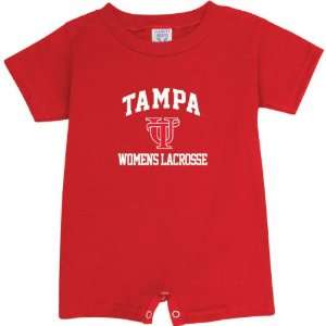  Tampa Spartans Red Womens Lacrosse Arch Baby Romper 