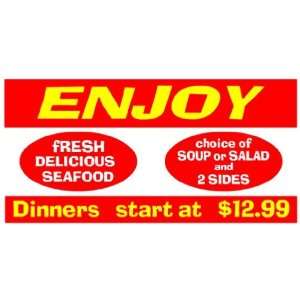    3x6 Vinyl Banner   Fresh, Delicious Seafood 