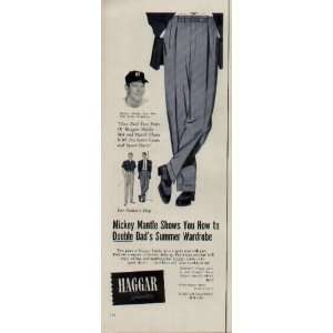   Star New York Yankee Outfielder.  1954 HAGGAR Slacks Ad, A5033