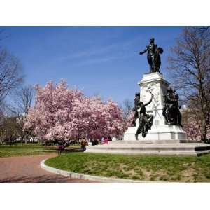  Statue of General Lafayette Greets Spring Colors 