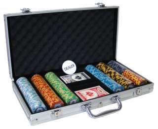 300 Ct Monte Carlo Poker Chips Set 14 Gram 3 Tone  