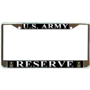  US Army Reserve Chrome Metal License Plate Frame Holder 