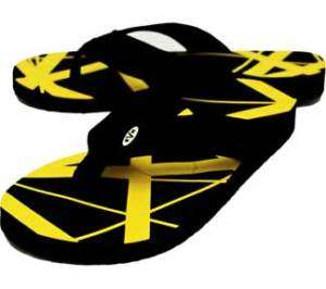Van Halen Yellow EVH Flip Flops Sandals Mens Size 12 13 677828063083 