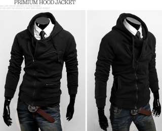 Mens Casual Hoodies Korean More Zipper Cardigan Coat  