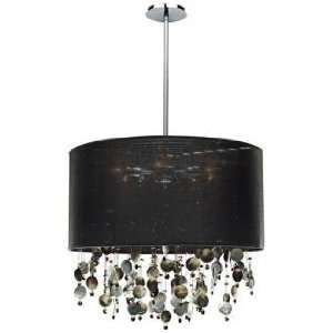  Around Town Pearl and Black 24 Wide Pendant Chandelier 